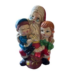 Vintage Santa Bank, 1970s, 9",  Santa Clause Claus Christmas Ardco Japan